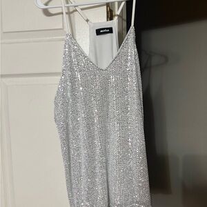 Glittering Silver Sequin Cami